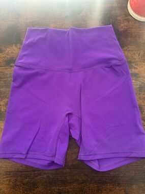 Purple High-Waist Women’s Active Shorts
